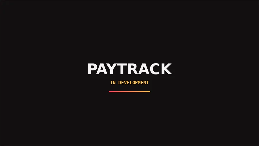 PayTrack secondary screen.