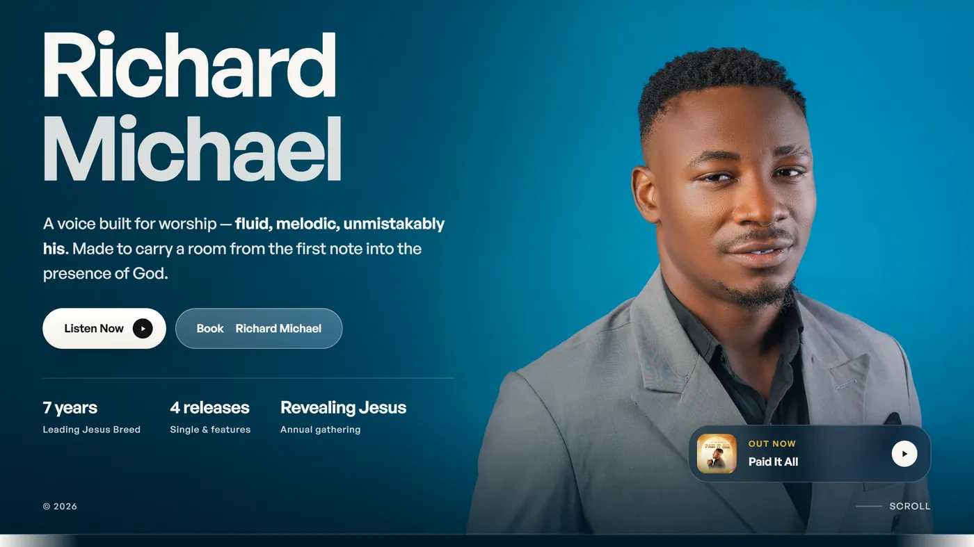 Richard Michael primary screen.